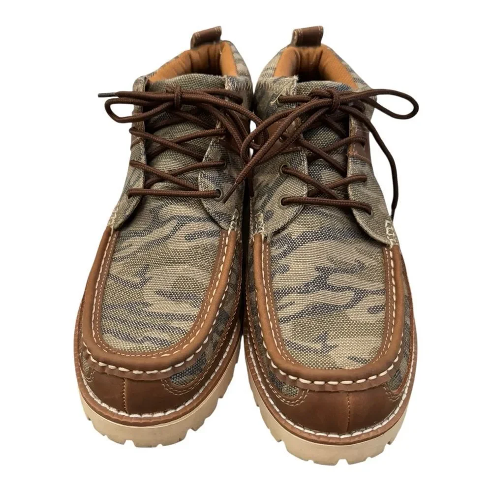 Sun + Stone Men's Kohen Lace-up Brown Tan Boots 12